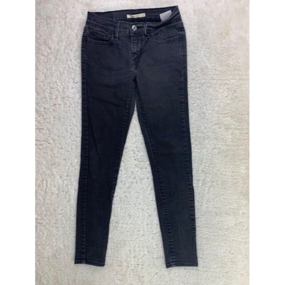 Levi 710 Size 27 Womens Jeans Stretch Low Rise Black Wash